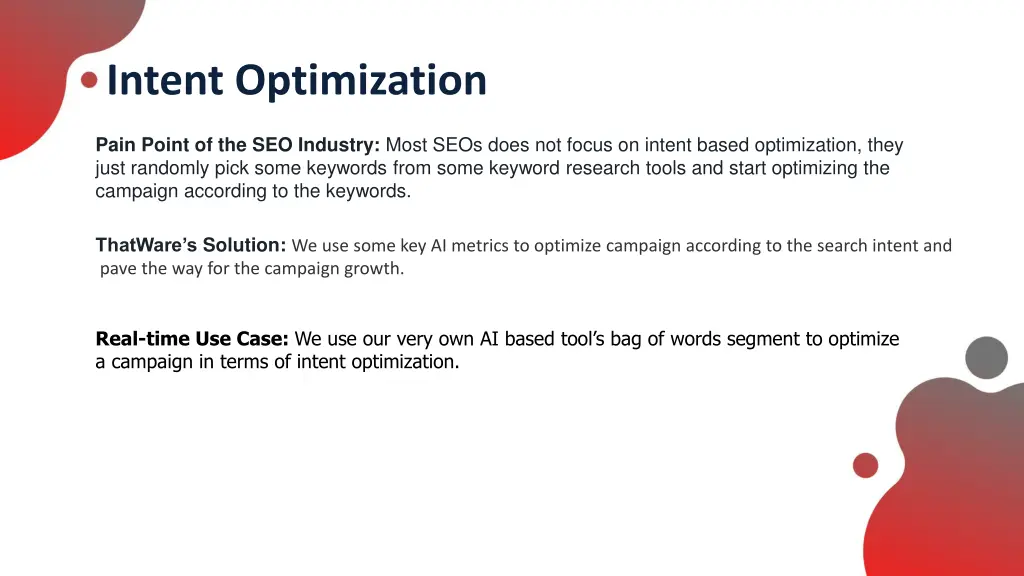 intent optimization