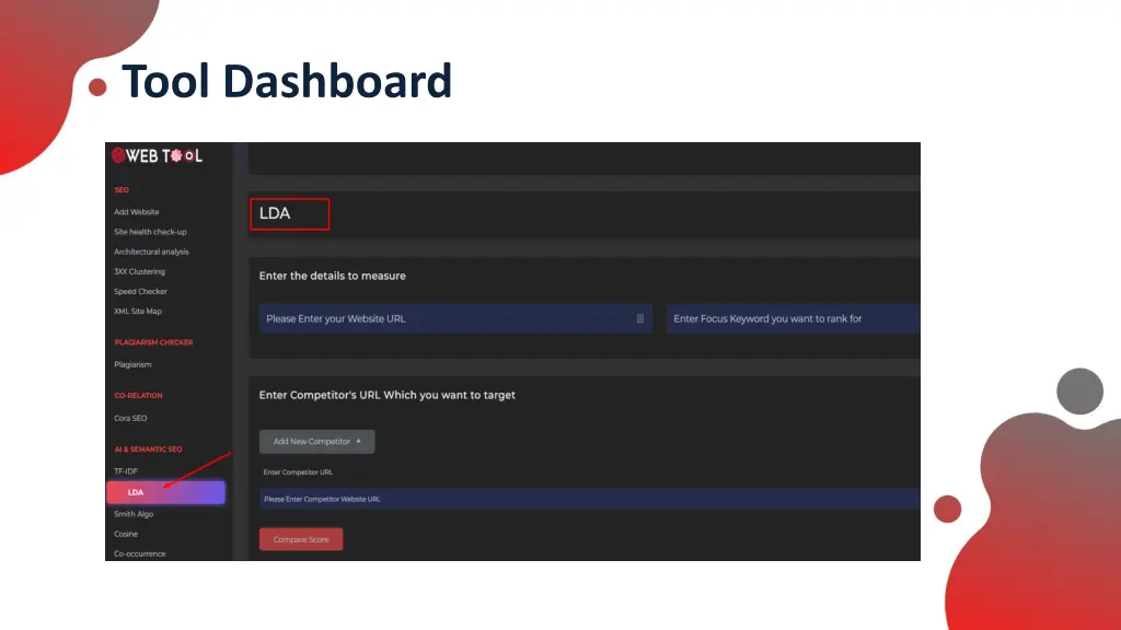 tool dashboard