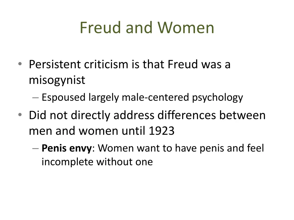 freud and women