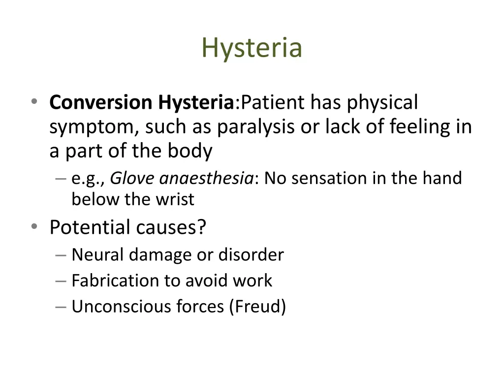hysteria
