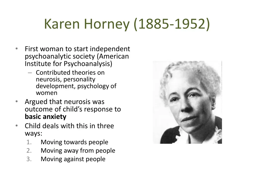karen horney 1885 1952