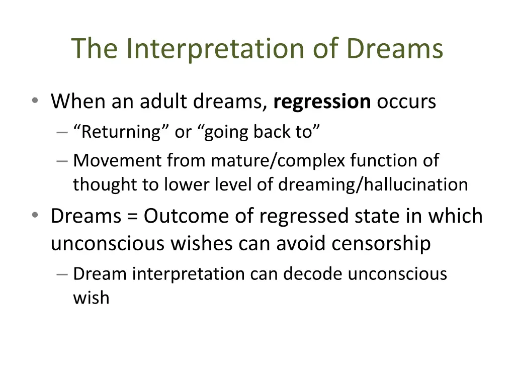 the interpretation of dreams 1
