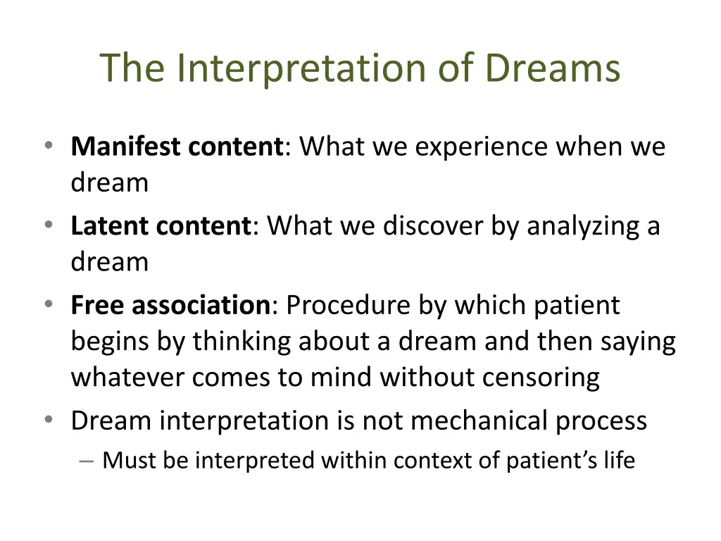 the interpretation of dreams 2