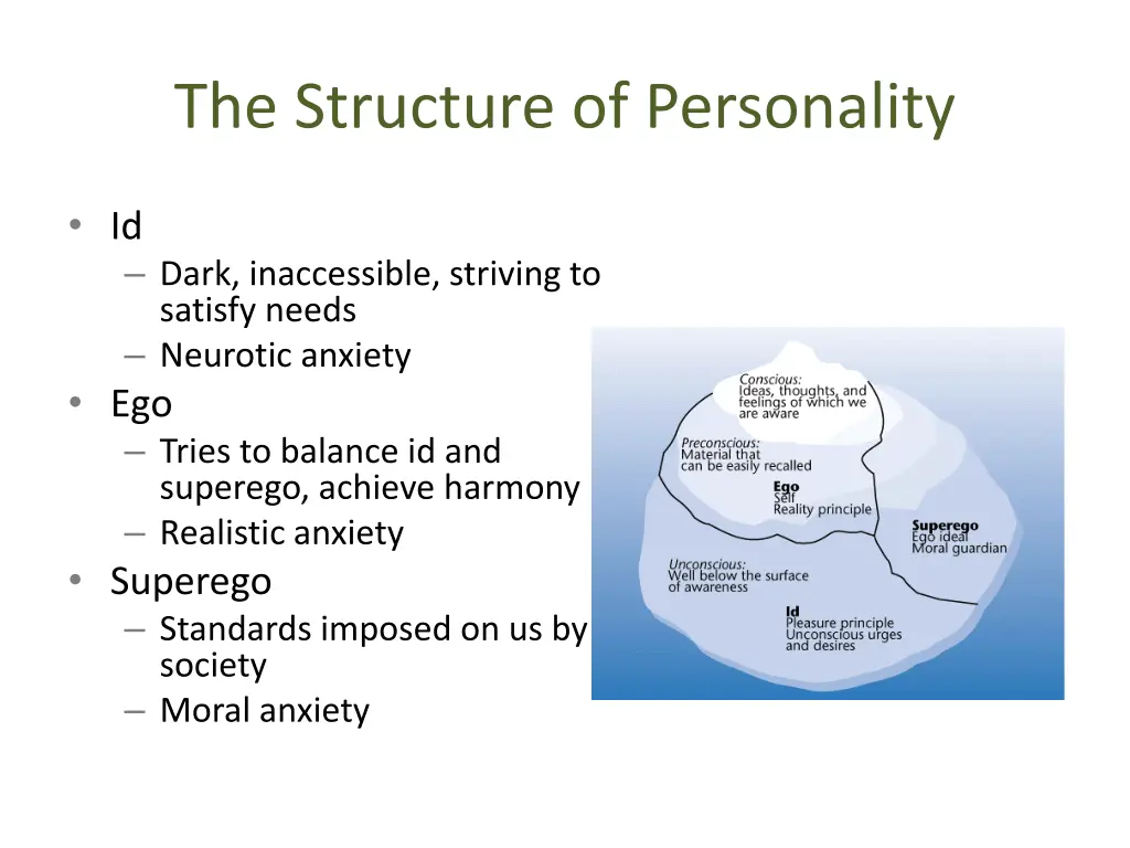 the structure of personality