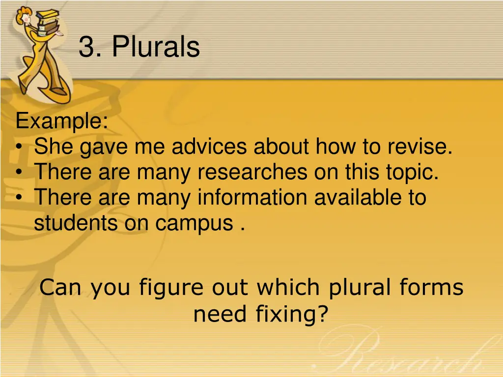 3 plurals