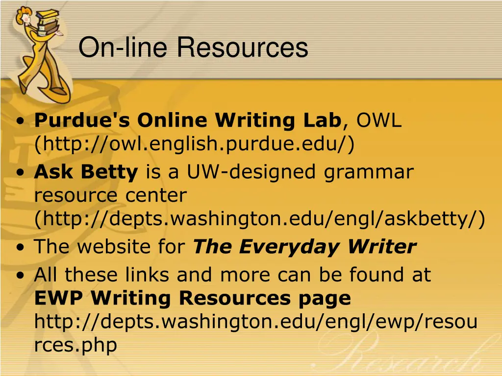 on line resources