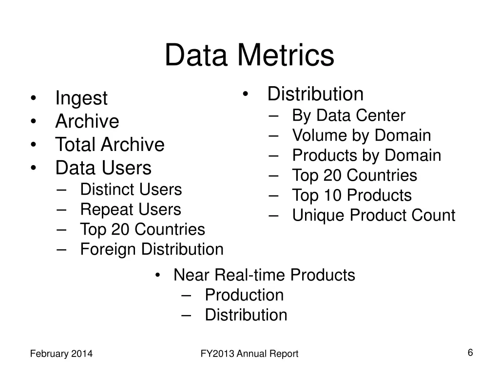 data metrics