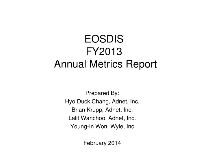 eosdis fy2013