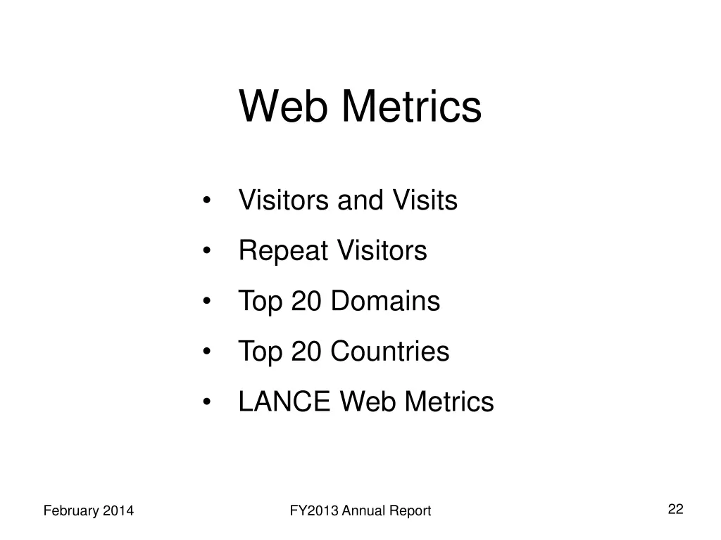 web metrics