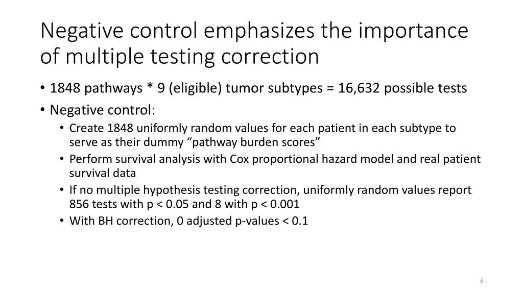 negative control emphasizes the importance