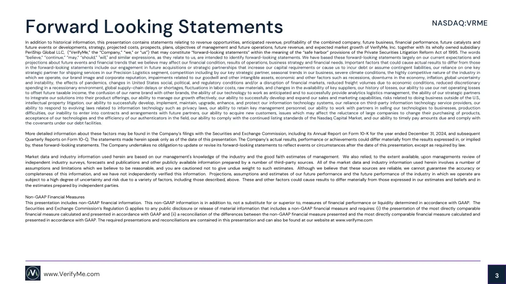 forward looking statements in addition