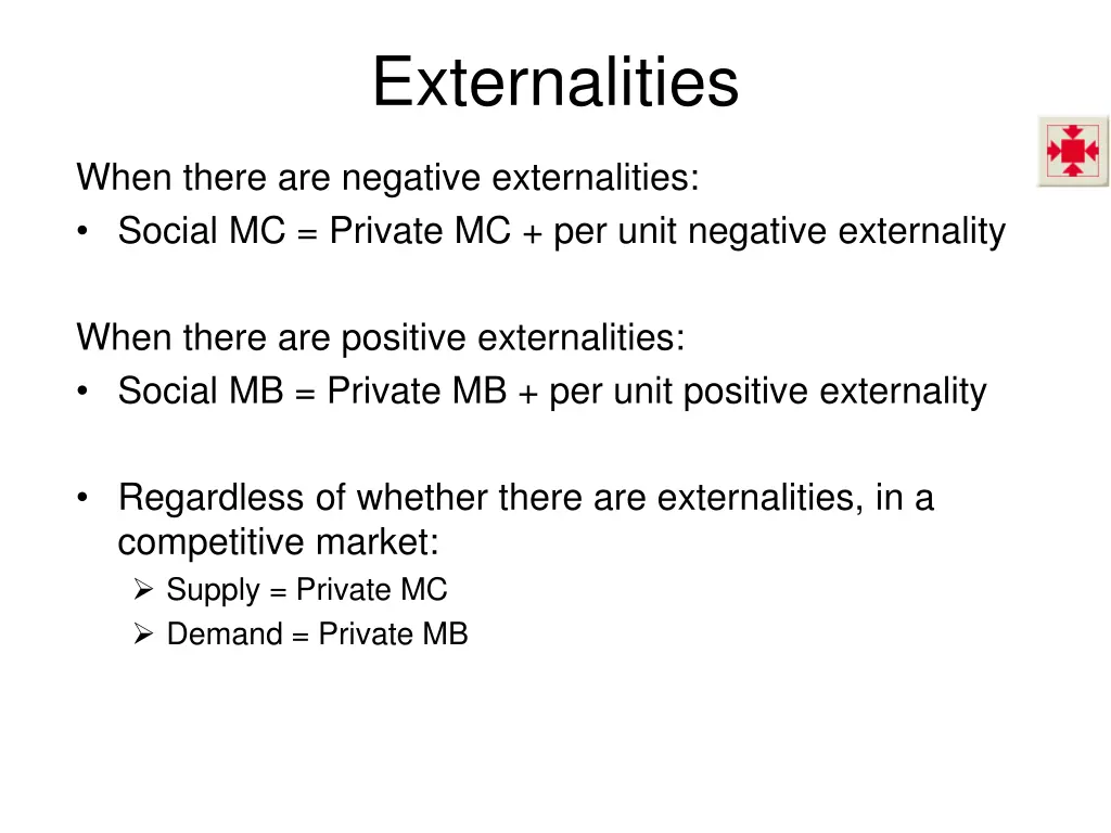 externalities
