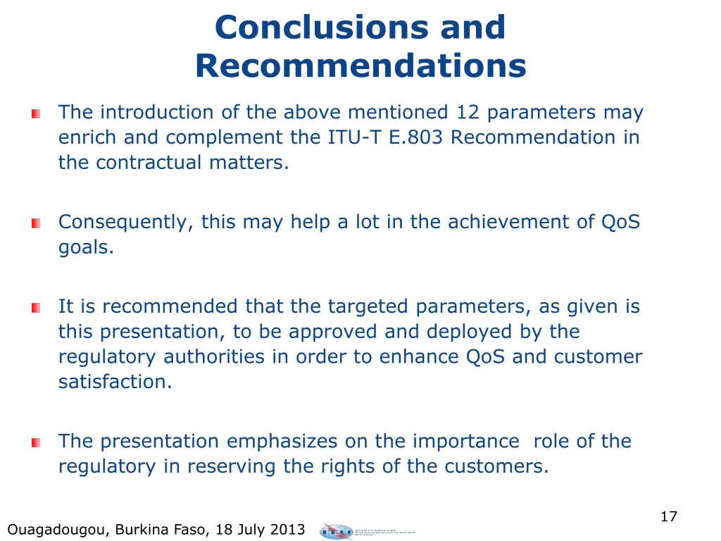 conclusions and recommendations