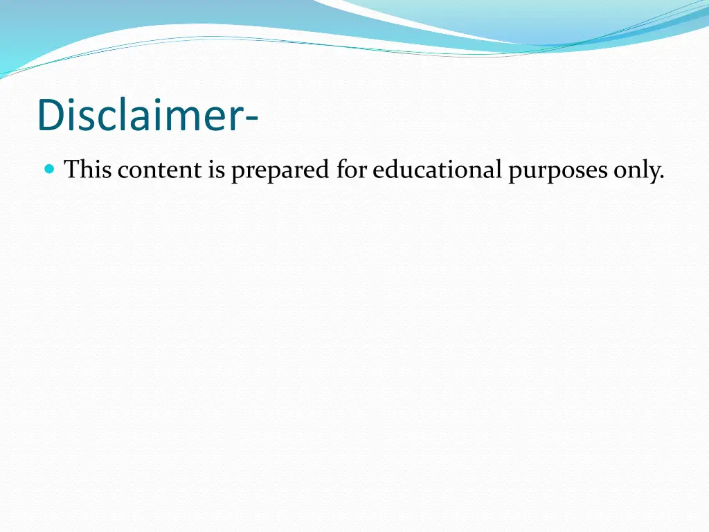 disclaimer
