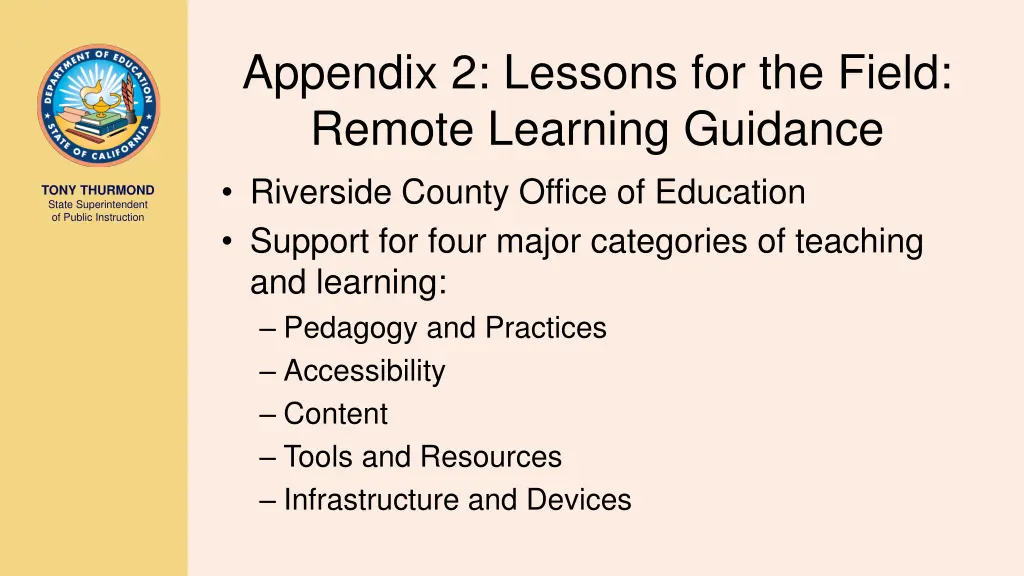 appendix 2 lessons for the field remote learning