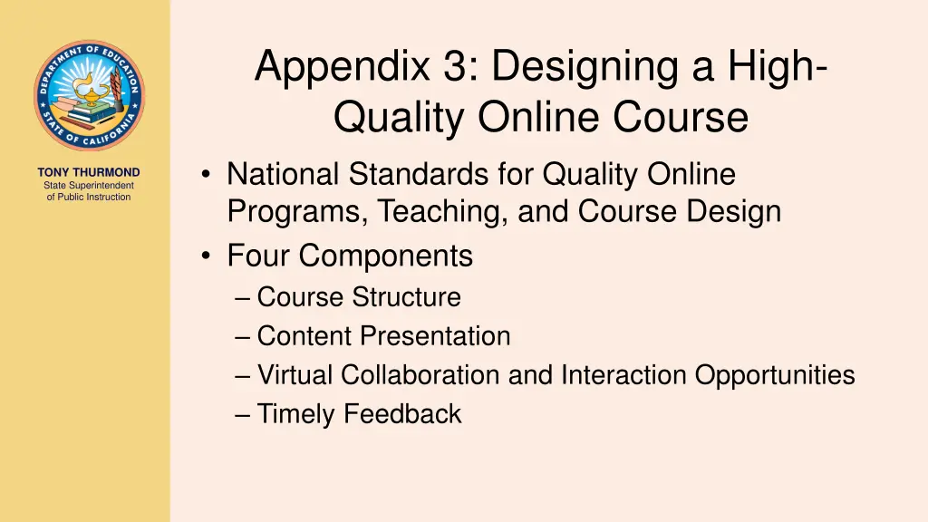 appendix 3 designing a high quality online course