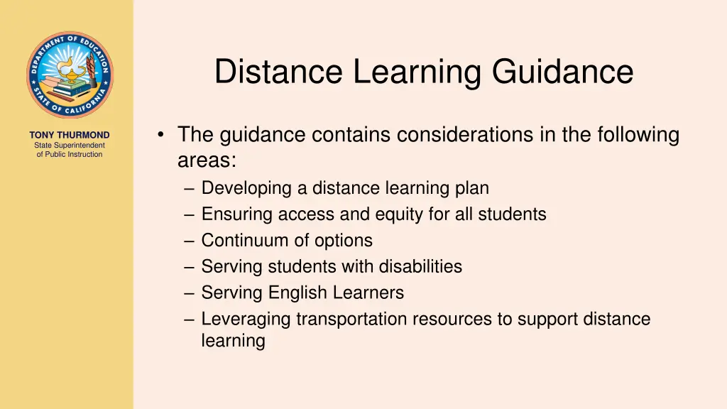 distance learning guidance 1