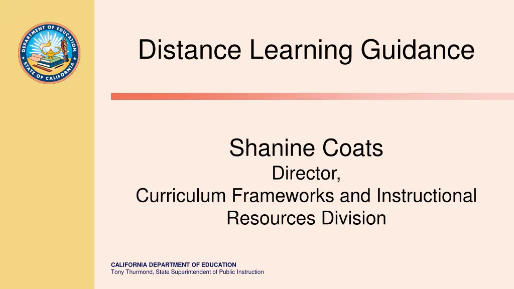 distance learning guidance