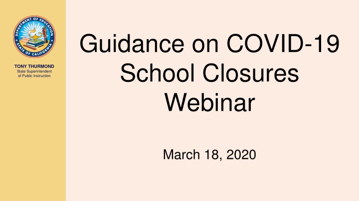 guidance on covid 19 school closures webinar