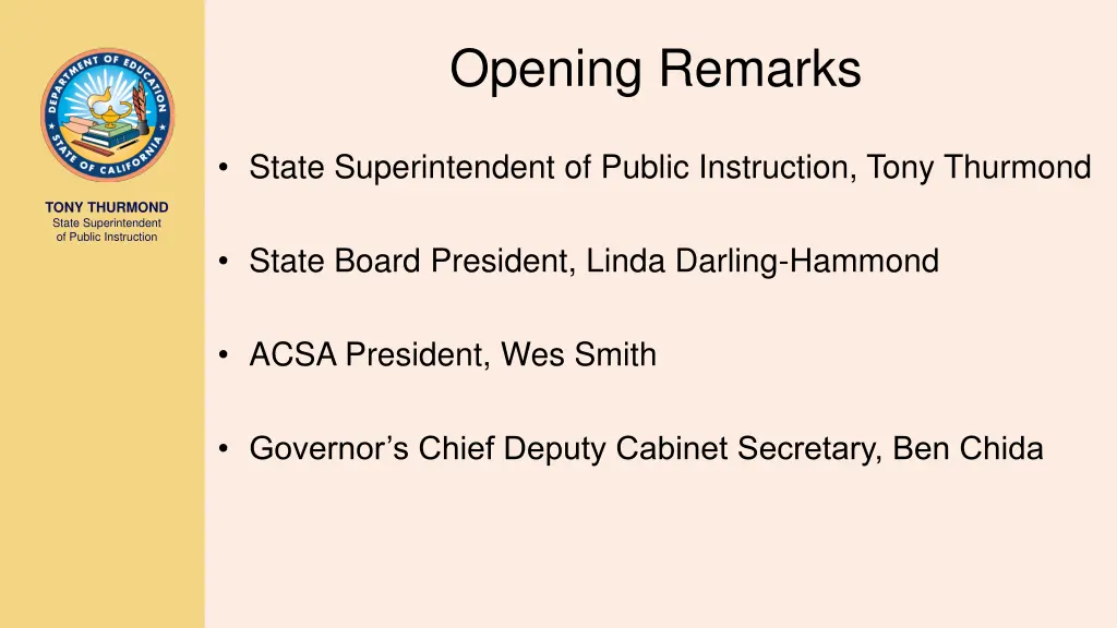 opening remarks