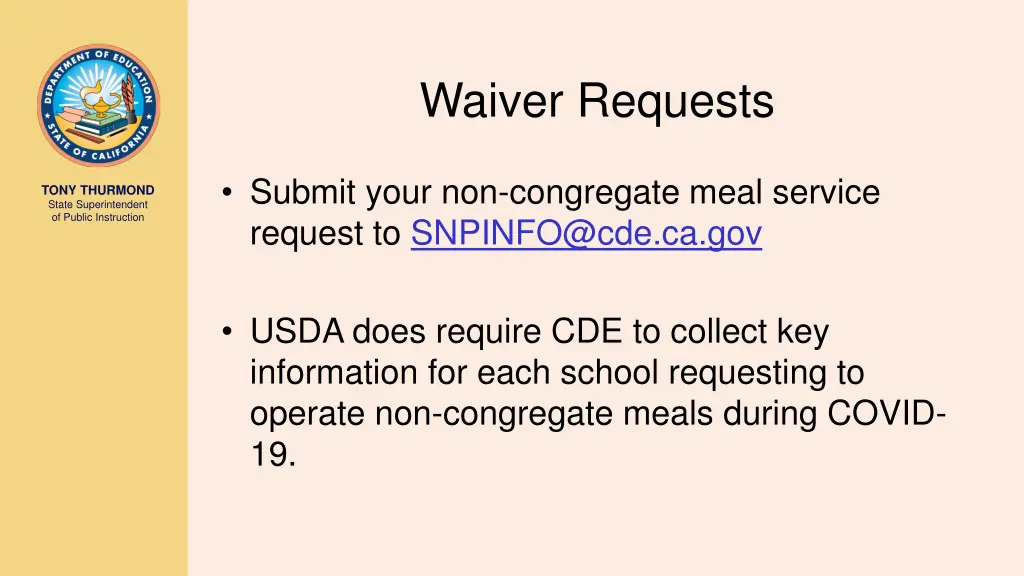 waiver requests