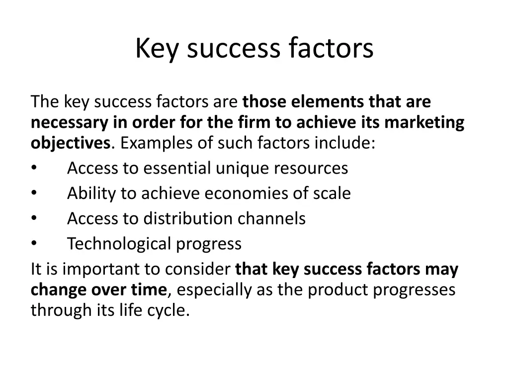 key success factors
