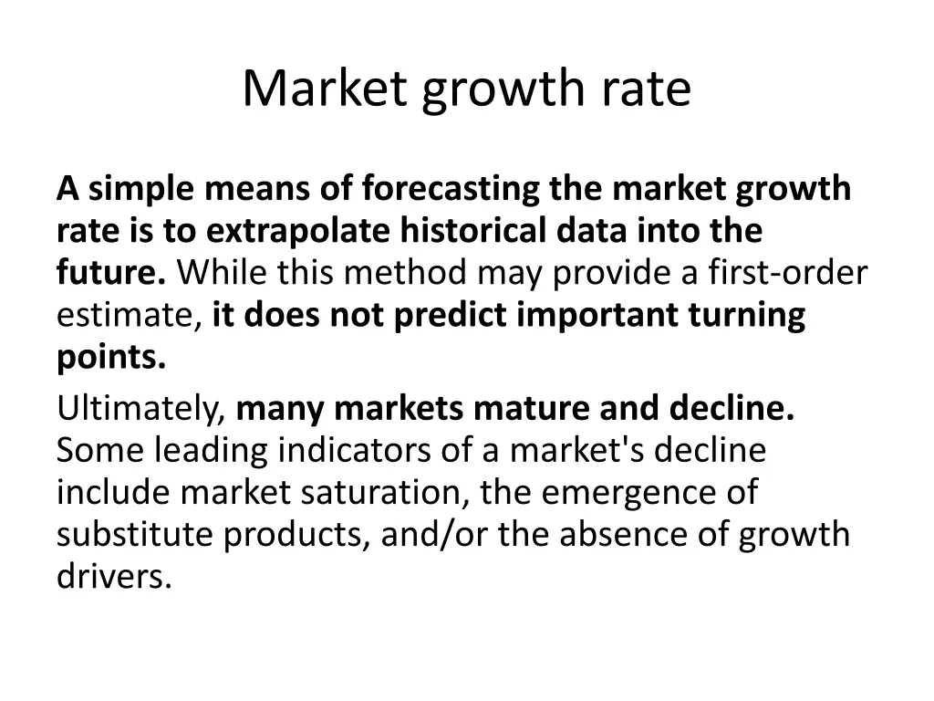 market growth rate