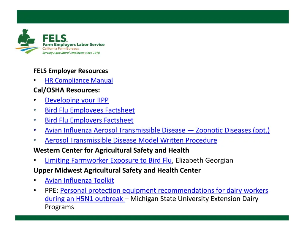 serving agricultural employers since 1970 6