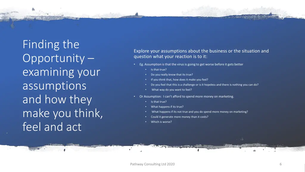 finding the opportunity examining your