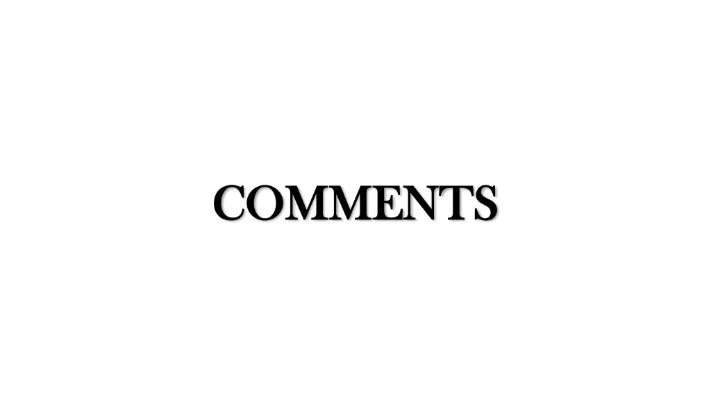 comments comments