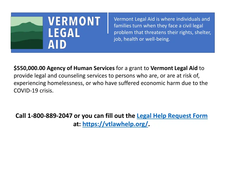 vermont legal aid is where individuals