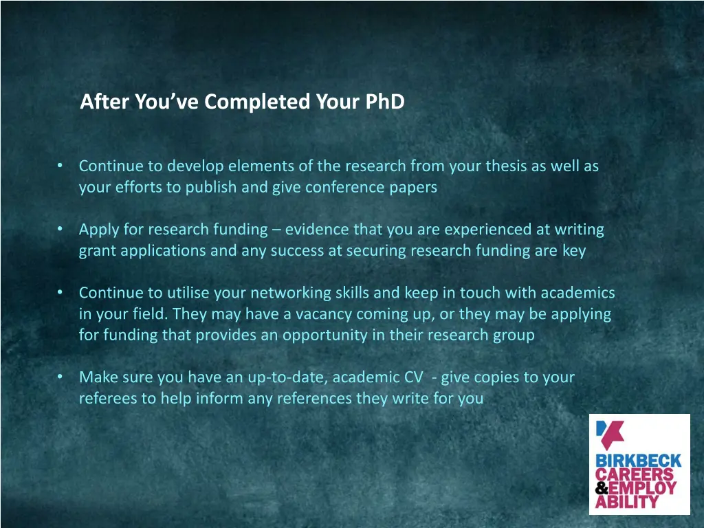after you ve completed your phd