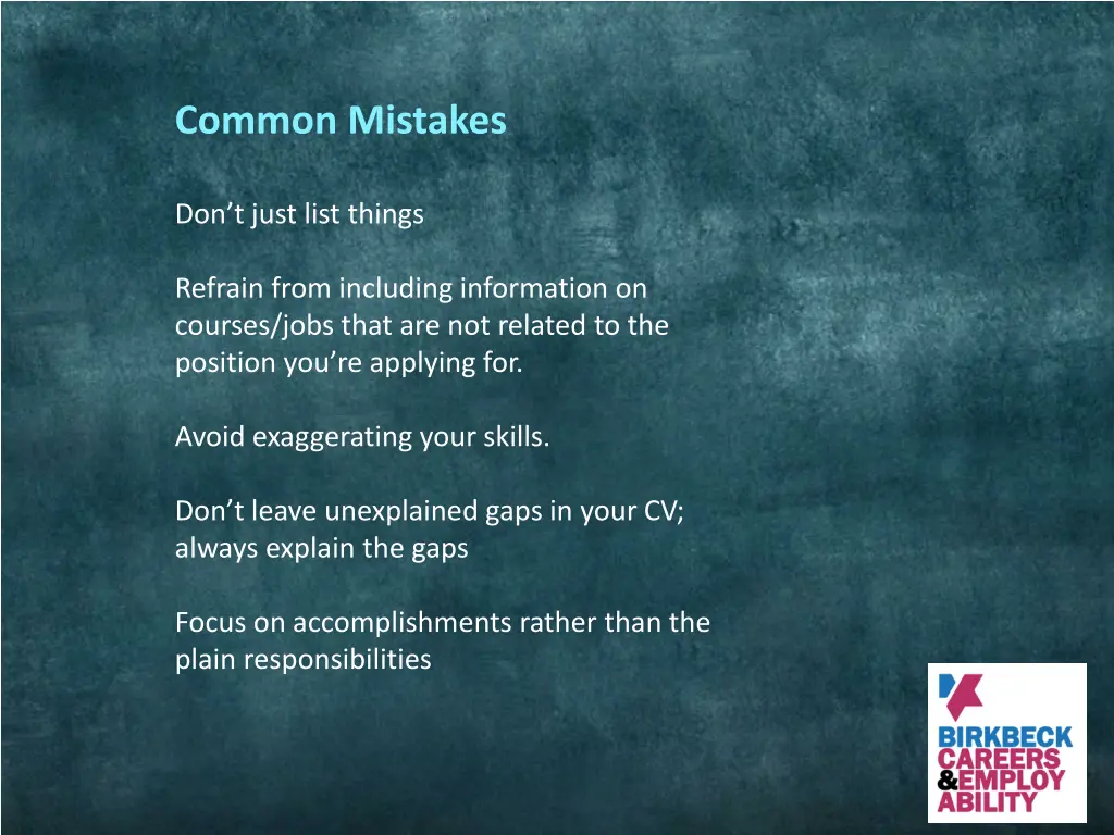 common mistakes