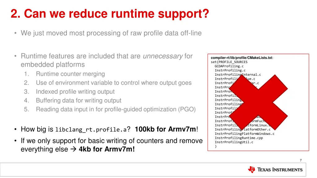 2 can we reduce runtime support 1