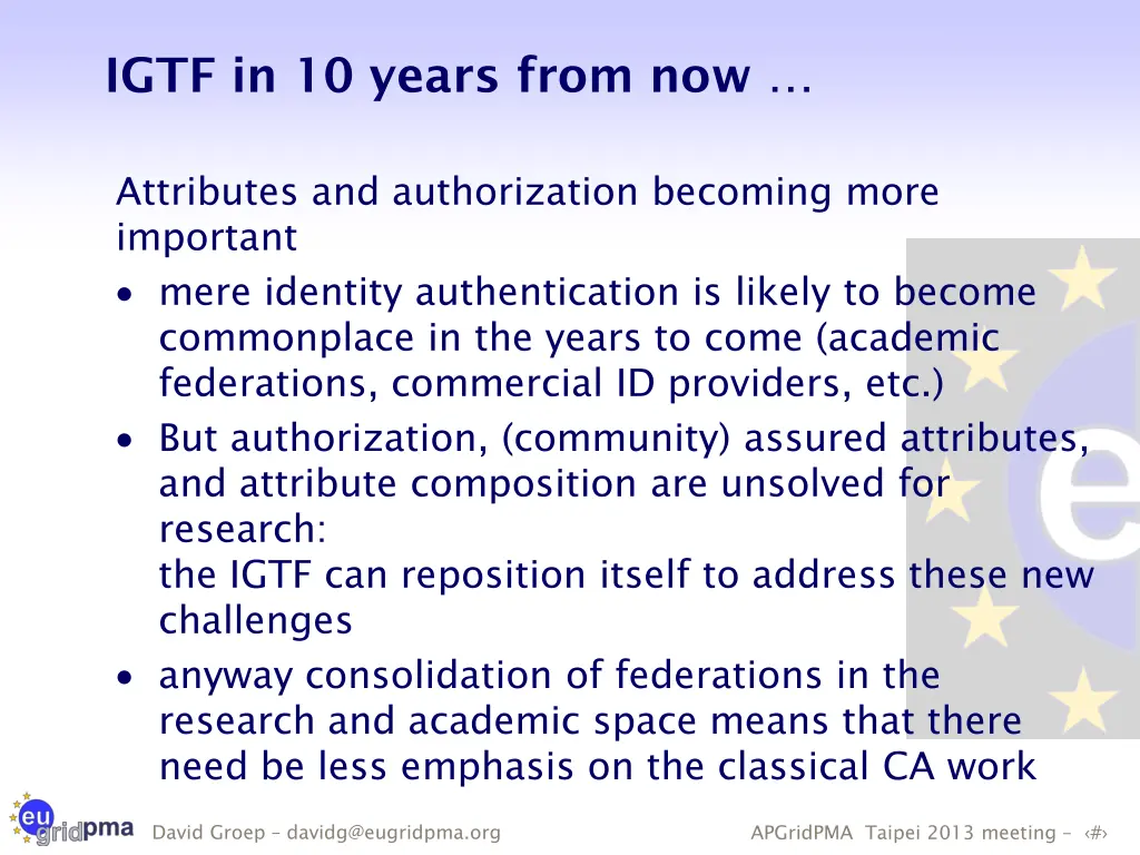 igtf in 10 years from now
