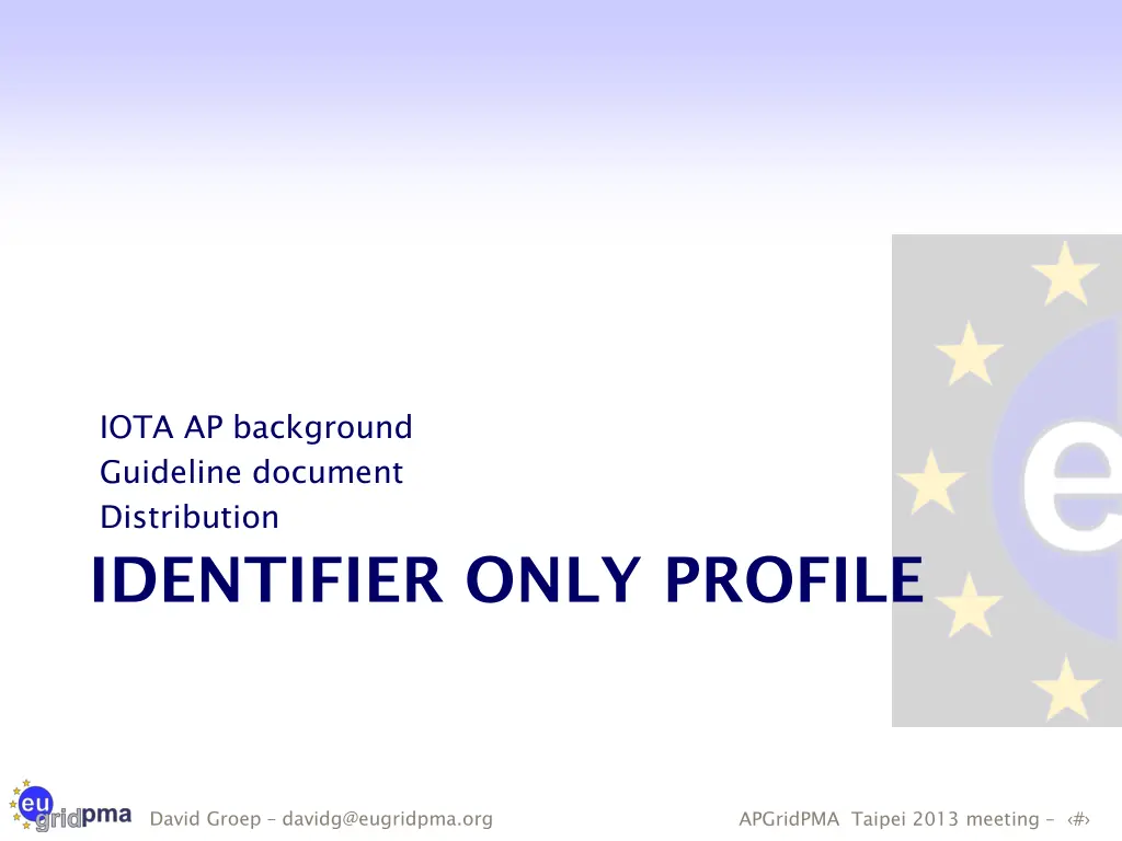 iota ap background guideline document distribution