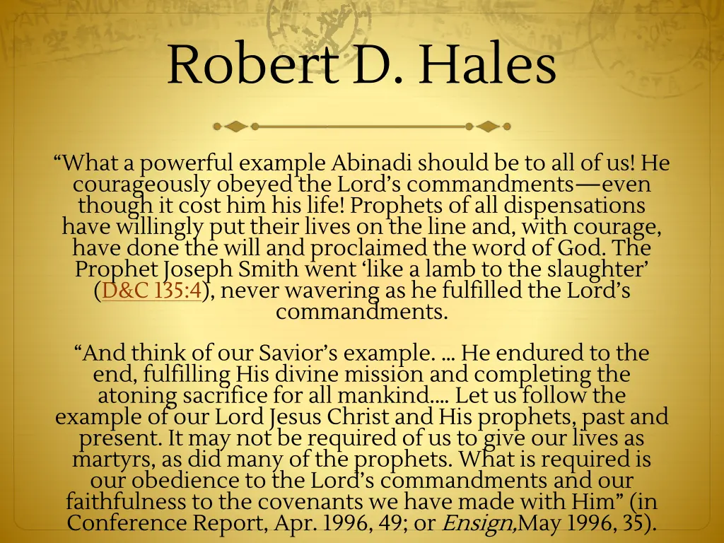 robert d hales