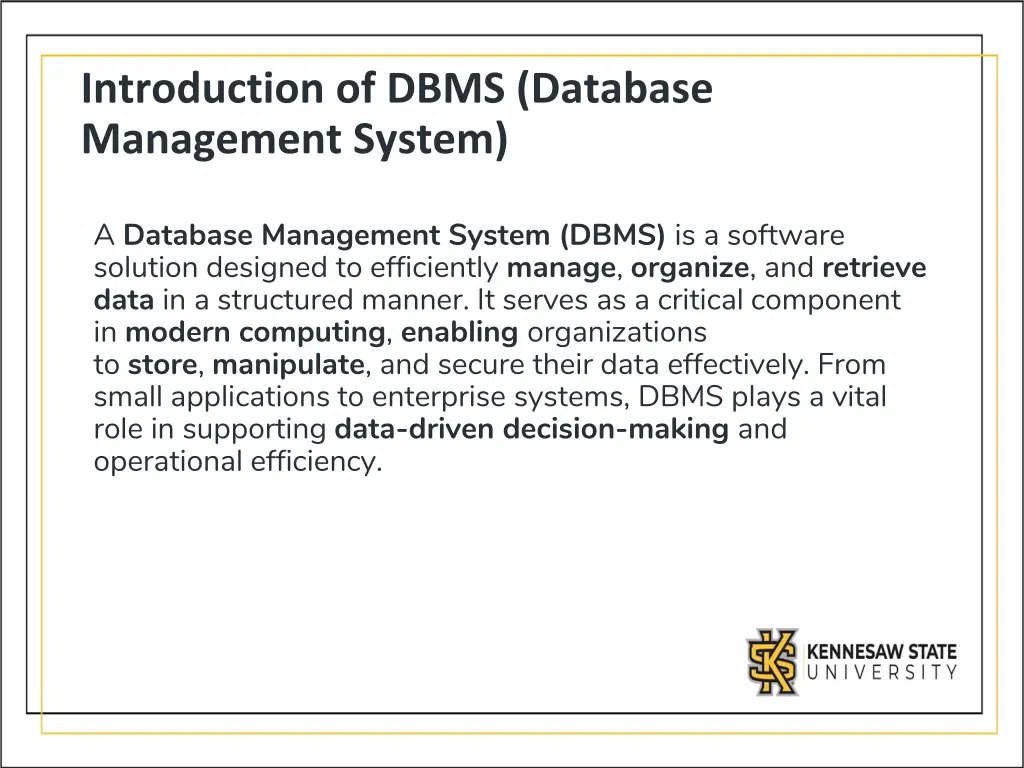 introduction of dbms database management system
