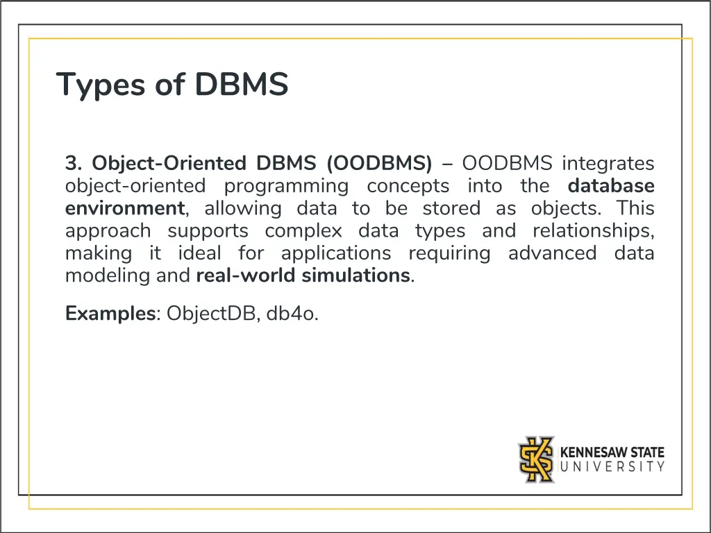 types of dbms 2