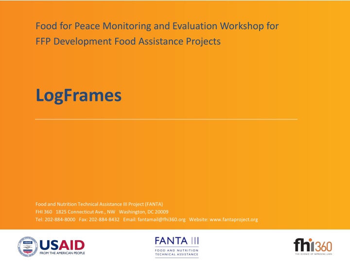food for peace monitoring and evaluation workshop