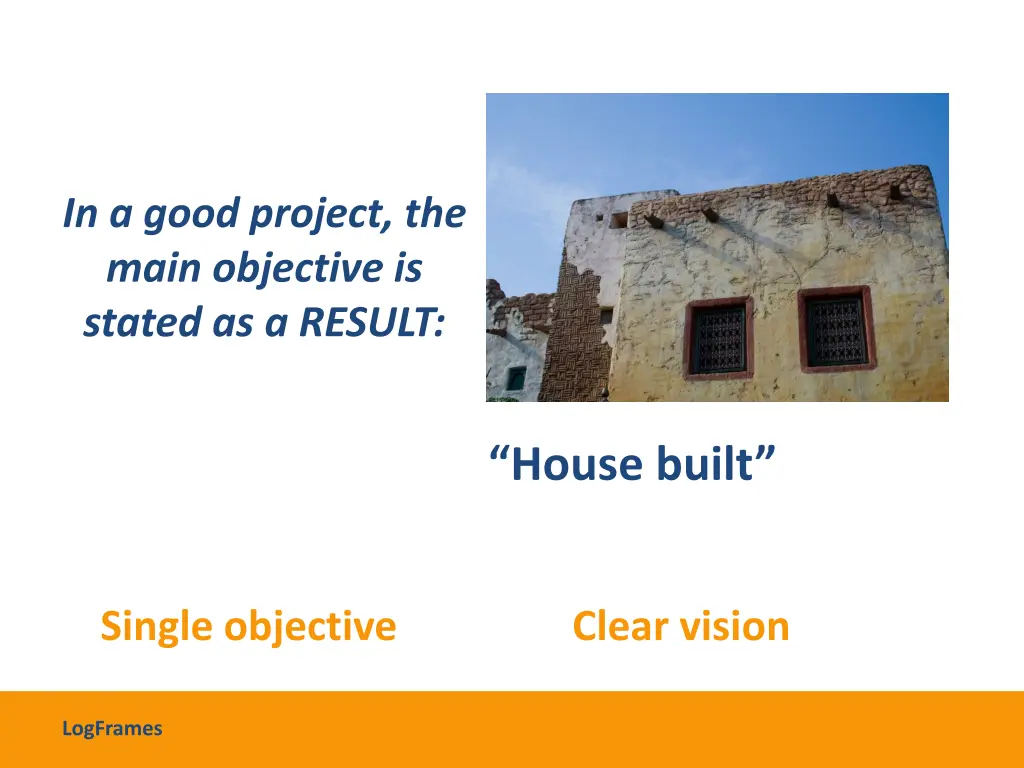 in a good project the main objective is stated