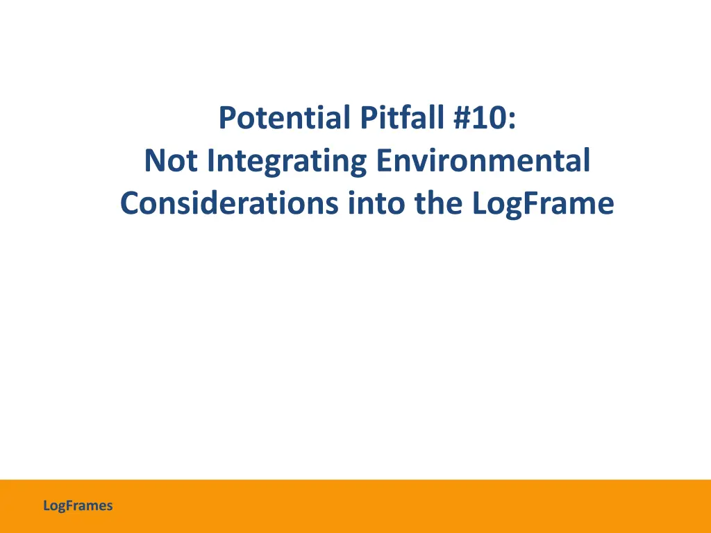 potential pitfall 10 not integrating