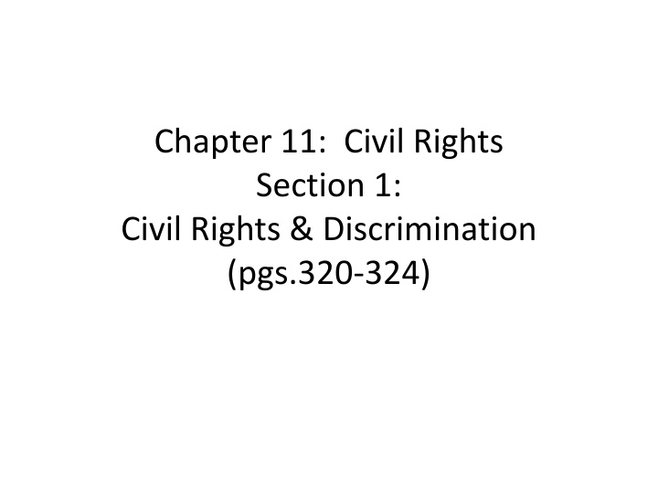 chapter 11 civil rights section 1 civil rights