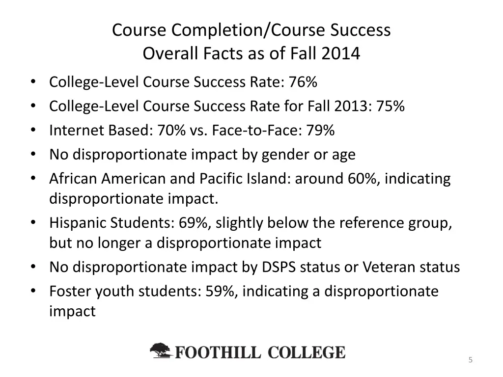 course completion course success overall facts