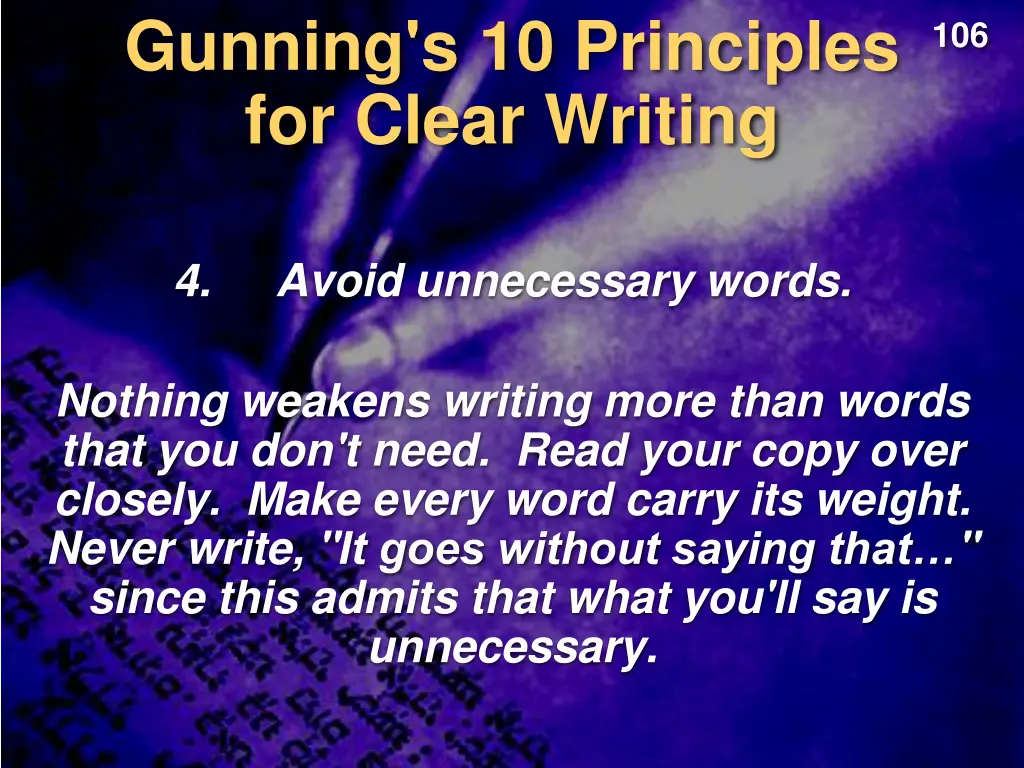 gunning s 10 principles for clear writing 3