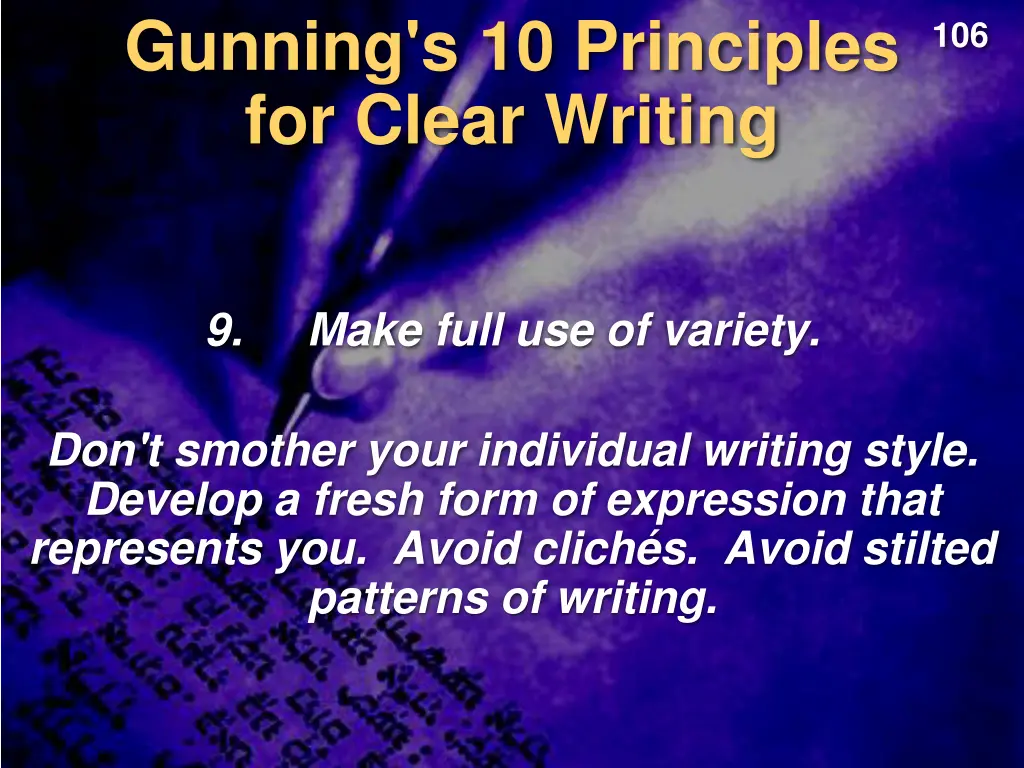 gunning s 10 principles for clear writing 8