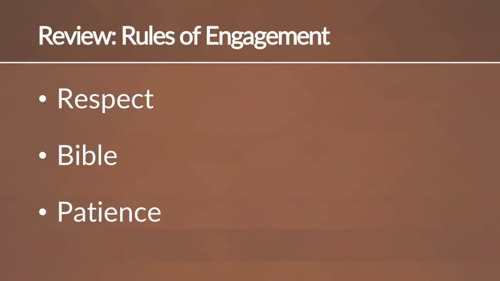 review rules of engagement review rules