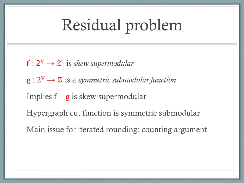 residual problem 1