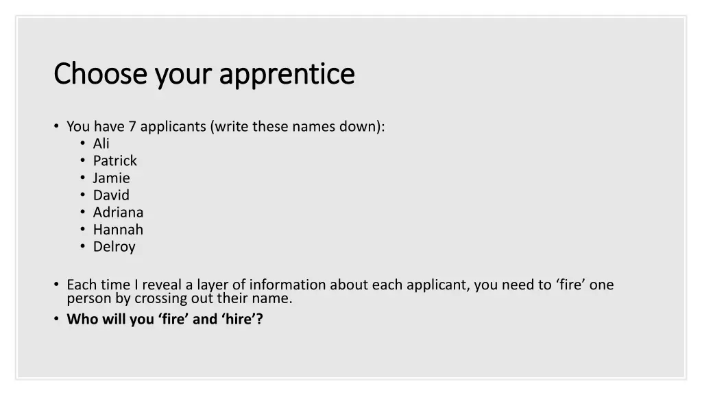 choose your apprentice choose your apprentice 1