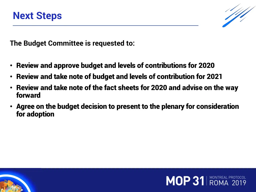 next steps